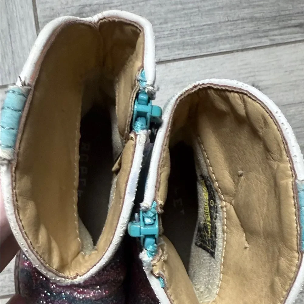 Baby/Toddler Sparkle Western Boots in Blue and Pink